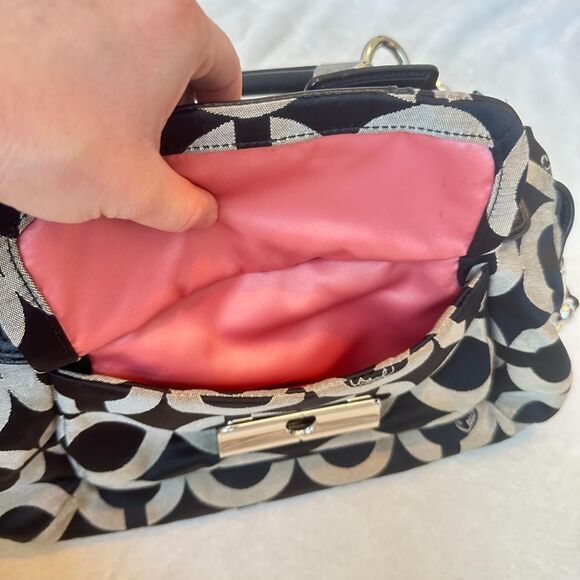 Coach Black and Grey Satchel Bag - Style 16779 - Picture 4 of 8